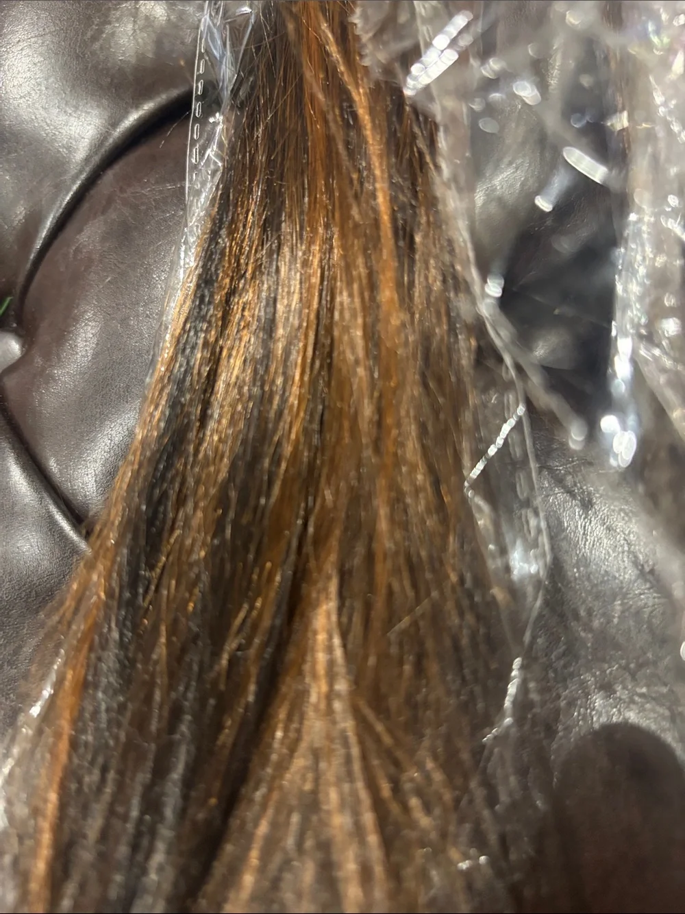 3-Pack 16,18,20 inch Brown and black  ombré Straight wefts.